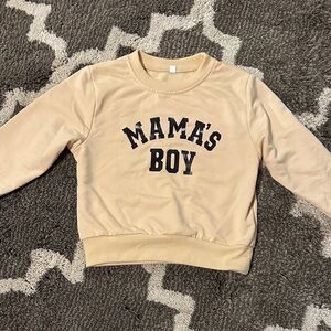 Amazon Tan 'Mama's Boy' Kids Sweatshirt